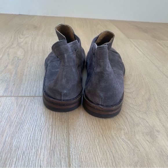 Trask Gray Leather Suede Ankle Boots - Picture 4 of 6